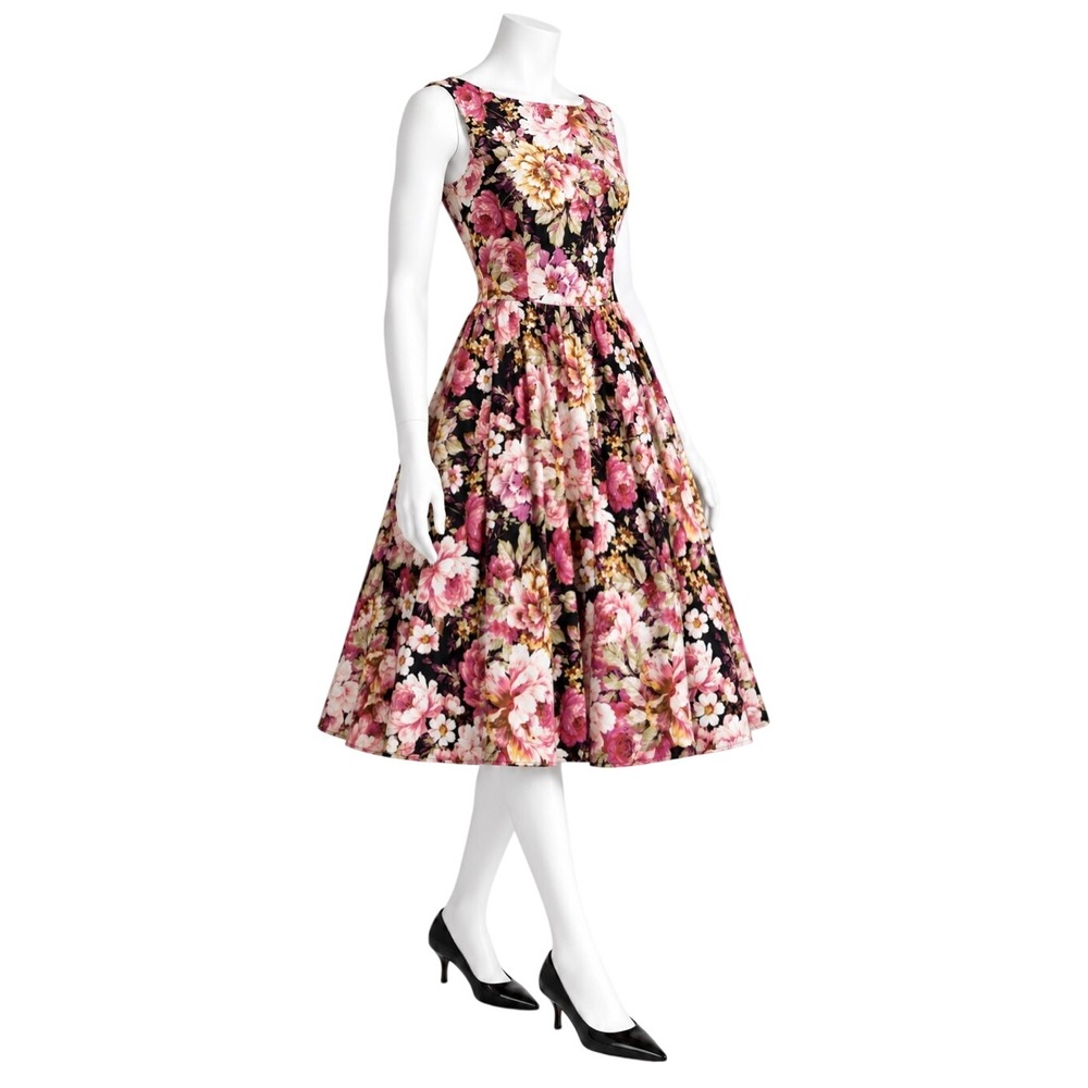 LINDY BOP Floral 1950s Rockabilly Swing Fit & Flare Dress | Women's XS (US 0/2)